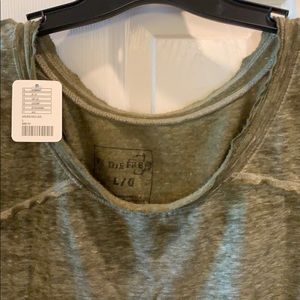 New! Free People Olive/Moss Fleece top. Large